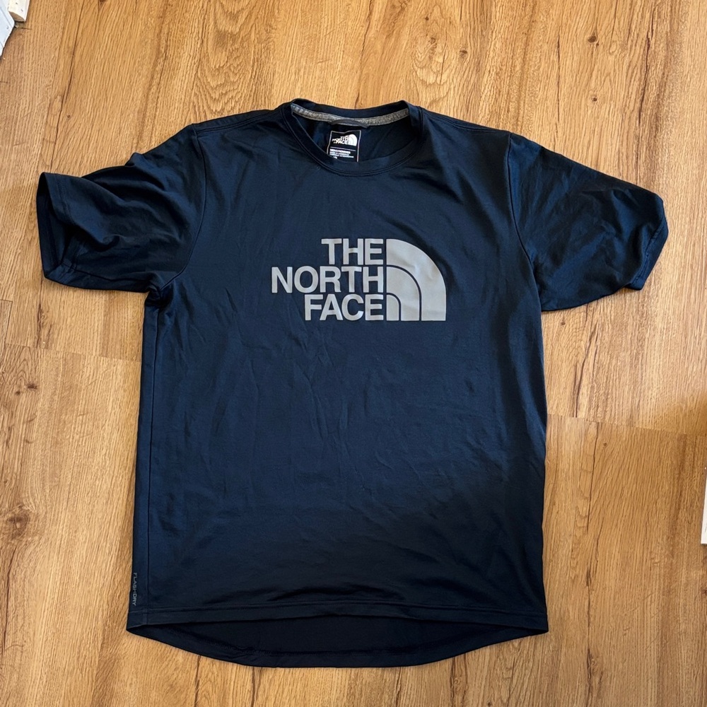 The North Face Black Tee with Gray Logo